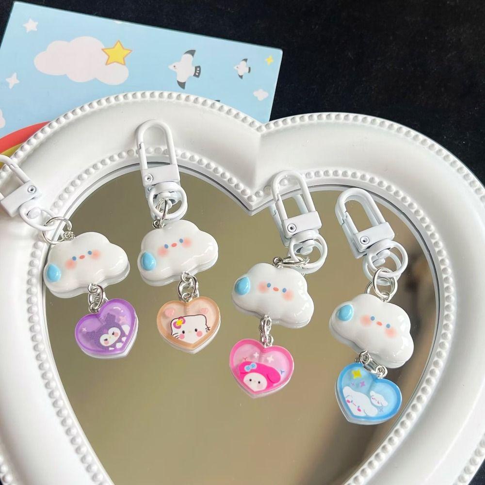 Mluck cinnamoroll Móc Khóa Hình Đám Mây Hoạt Hình my melody my melody Đám Mây Trái Tim Thiên Nhiên Bằng Nhựa resin Cho Nữ