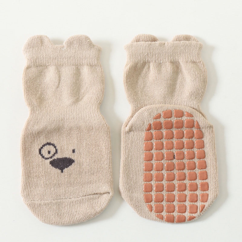 Vớ cotton Mềm Thoáng Khí Chống Trượt Co Giãn In Họa Tiết Hoạt Hình Dễ Thương Cho Bé