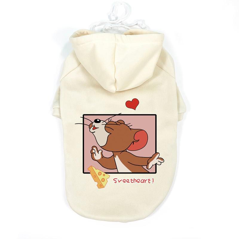 Áo hoodie Giữ Ấm Dây Rút Cho Thú Cưng  xs-Xl