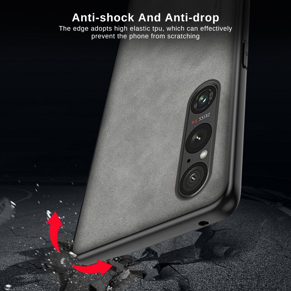 Ốp Điện Thoại Da Cừu Viền tpu Bảo Vệ camera Cho sony xperia 1 v sony xperia 10 v