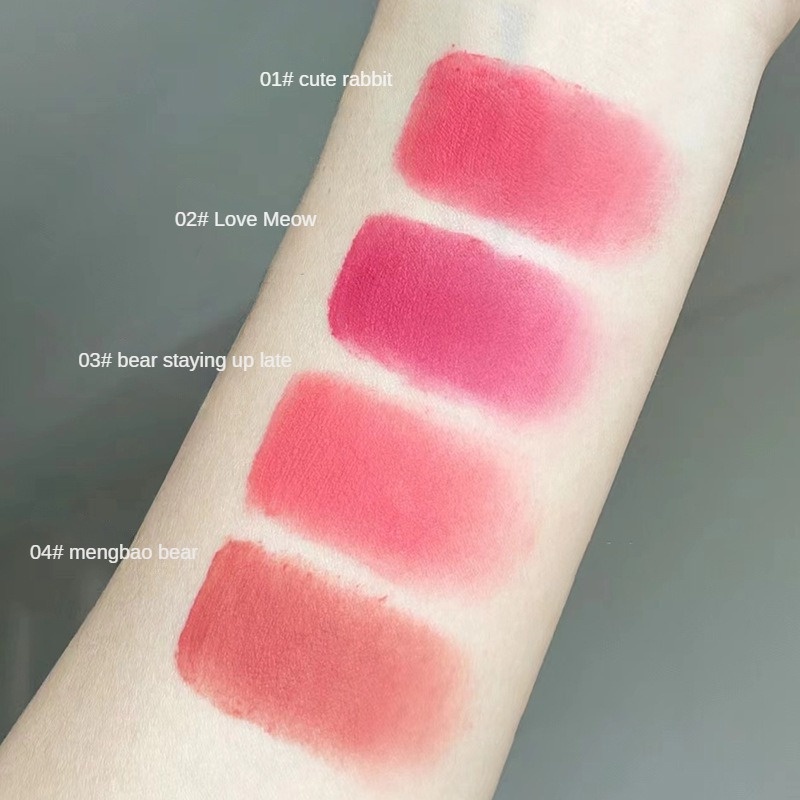 Kemood Son Môi Màu Lì Lâu Trôi Chống Thấm Nước Thiết Kế Vỏ In Hình Mèo Dễ Thương pseudo