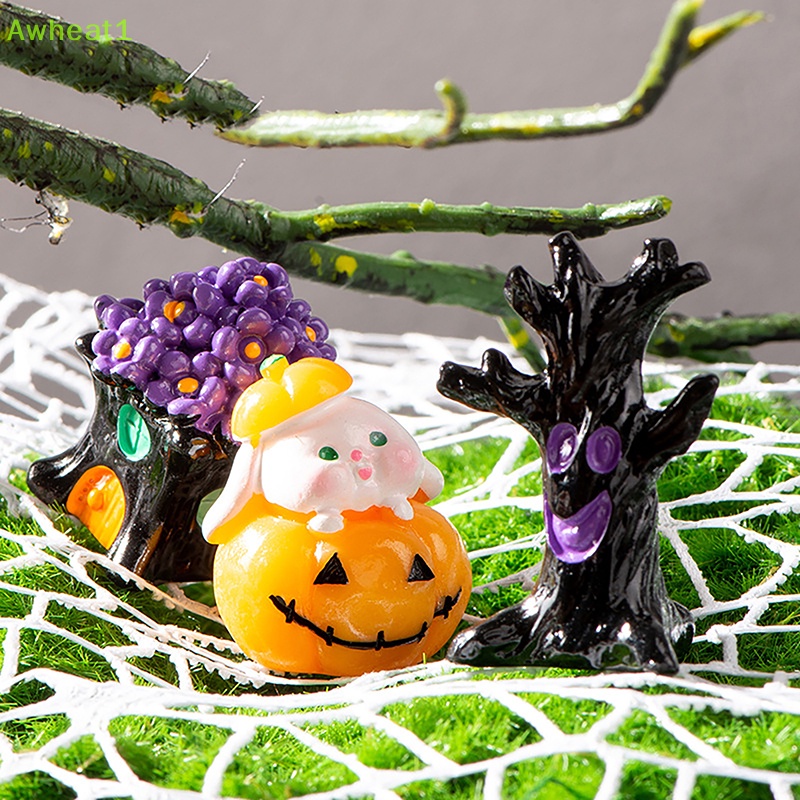 Tượng Ma Bí Ngô Ma Quỷ / Bí Ngô Nhỏ Bằng Nhựa resin Thủ Công Trang Trí halloween series 1 Mới