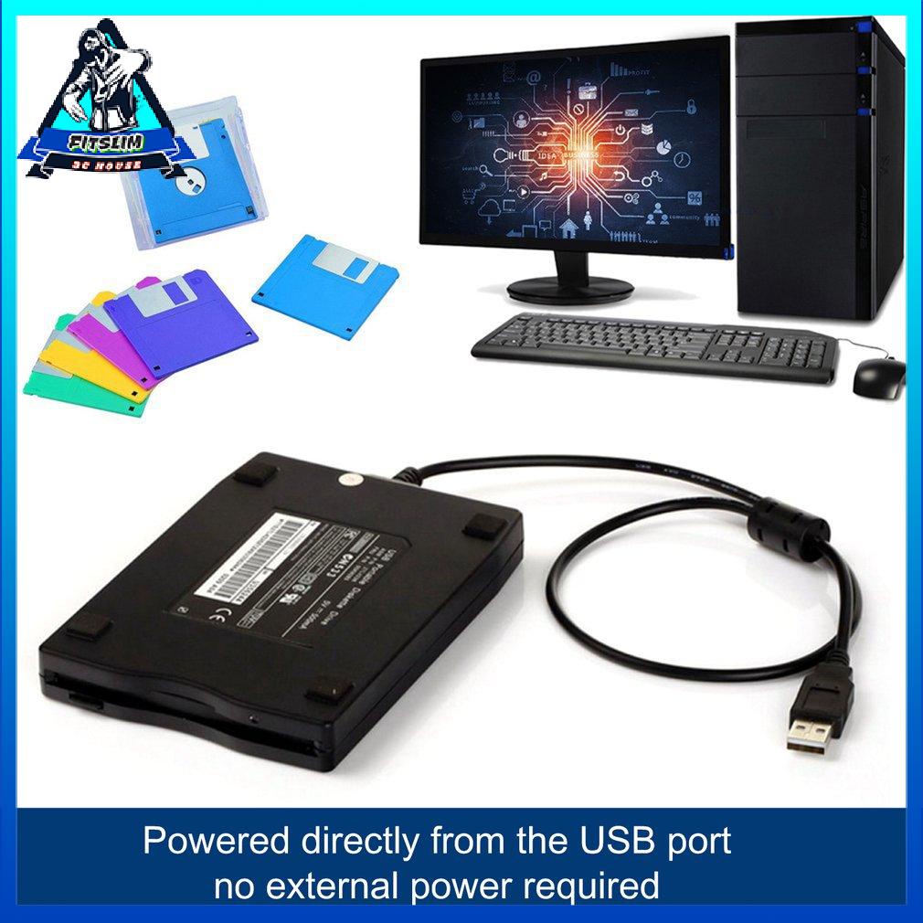 1.44Mb 3.5" Usb External Portable Floppy Disk Drive Diskette Fdd For Laptop