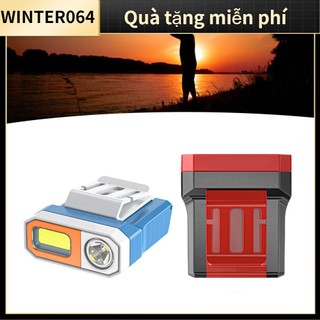 Winter064 TD 1139 Đèn pha cảm ứng Ánh sáng mạnh pin kẹp mũ siêu để cắm trại câu cá