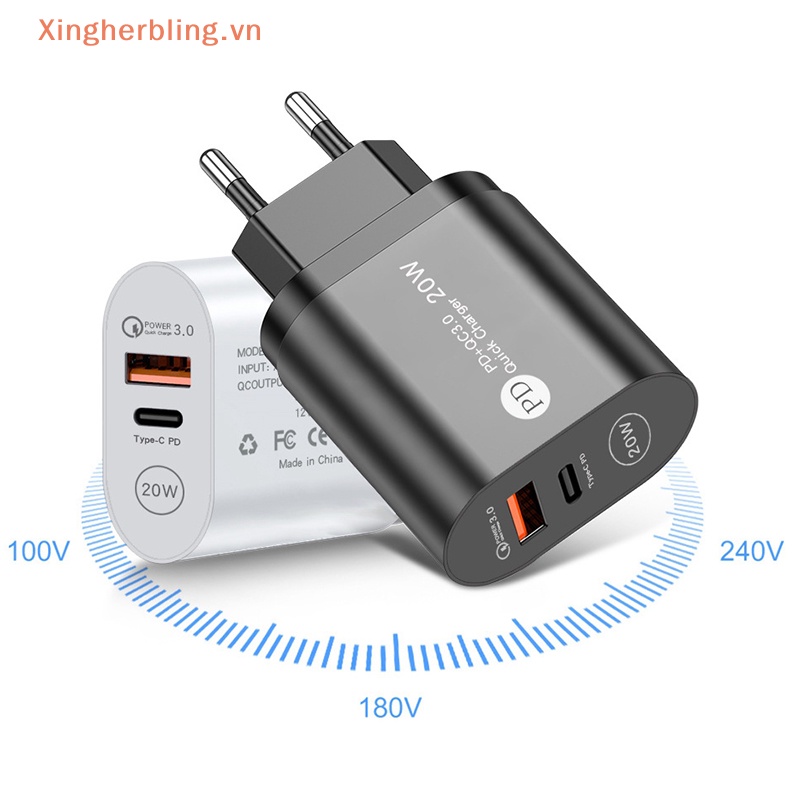 Xbvn Đầu Sạc Nhanh usb c 20w Cho iphone 13 type c qc 3.0 pd