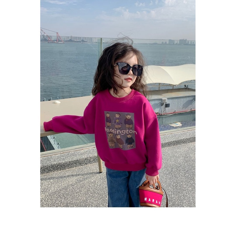 Áo Sweater In Họa Tiết Hoạt Hình Dễ Thương Thời Trang Xuân Thu Cho Bé Gái 90-140cm