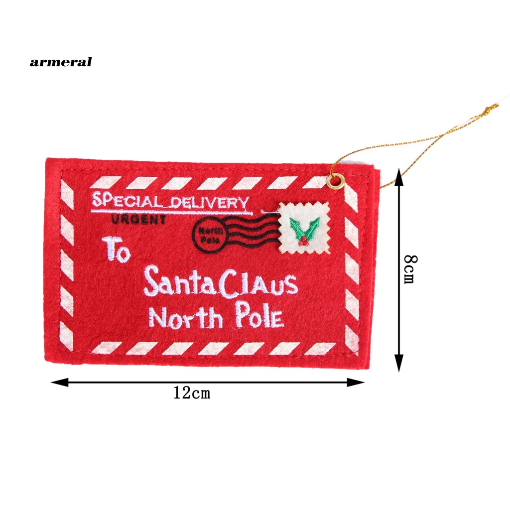 Set 10 Phong Bì Bằng Vải In Chữ Treo Trang Trí Cây Thông Noel Có Thể Tái Sử Dụng