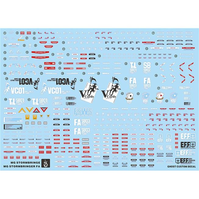 Decal nước dán mô hình MG GBWC Wind Rider FA Jim Storm Bringer RX78TB - Water sticker