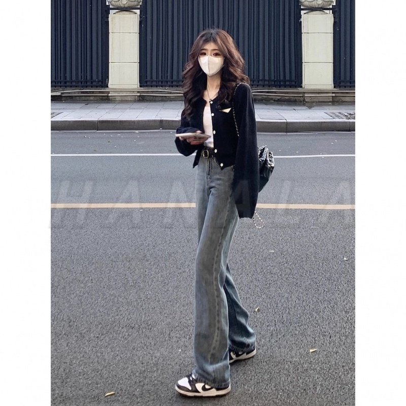 Áo Khoác cardigan Áo cardigan len sweater Áo thu đông Dệt Kim Màu Đen Dáng Ngắn Thời Trang Thu Đông 2023 Cho Nữ