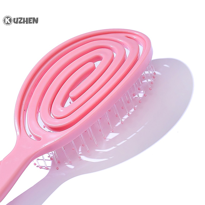 Lược chải tóc KUZHEN mát xa da đầu co giãn màu sắc đơn giản