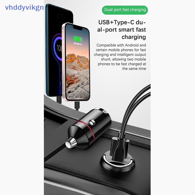 Tẩu Sạc Nhanh vhdd 200w mini Hai Cổng usb Cho iphone 13 12 xiaomi huawei samsung vn