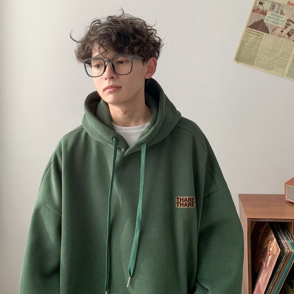 Áo hoodie cotton Nhung Dày Tay Dài In Chữ Màu Tím Phong Cách Mỹ Thời Trang Cho Cặp Đôi M-5XL