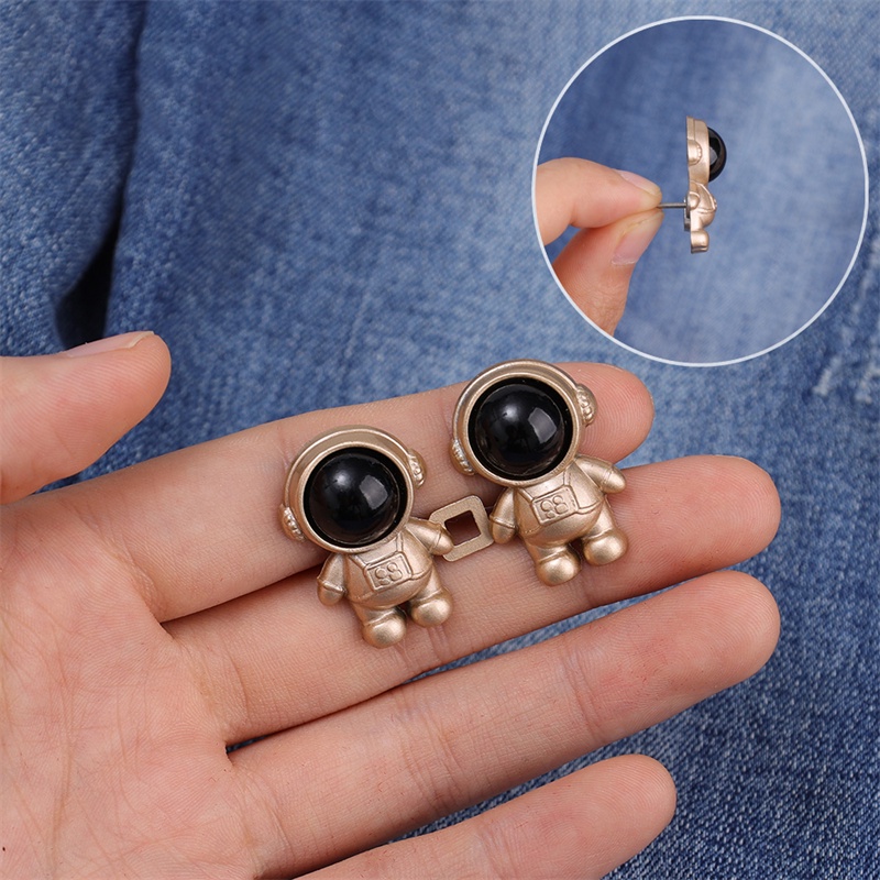 Kẹp Kim Loại / Kẹp Quần Áo / Váy / Thắt Lưng Không Cần Khâu Hình Phi Hành Gia Hoạt Hình Có Thể Điều Chỉnh Được