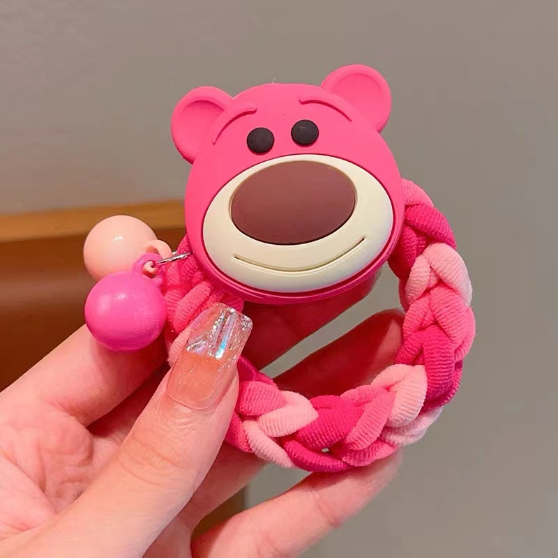 Dây Buộc Tóc Hình Gấu / Dâu Tây Hoạt Hình Phong Cách Hàn Quốc Dễ Thương Cho Bé Gái