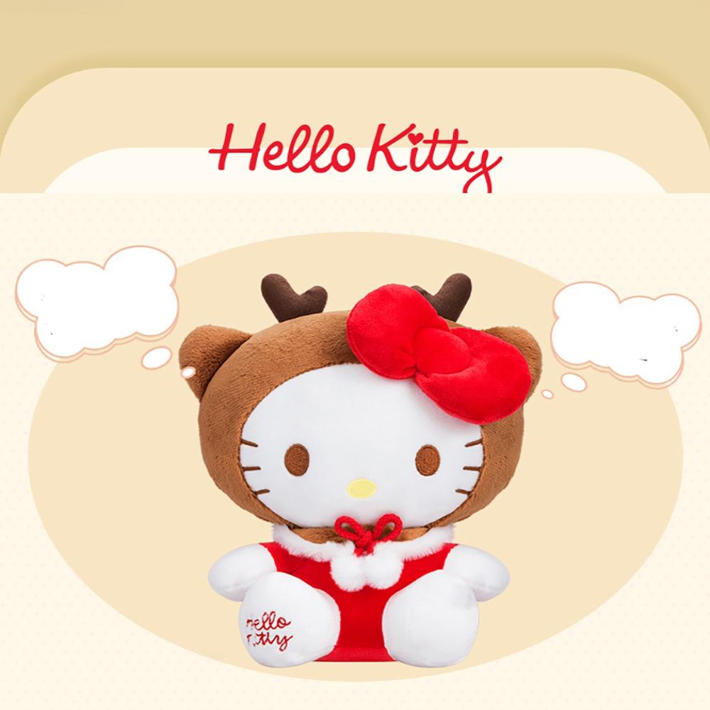 Mmluck Đồ Chơi Thú Nhồi Bông Mèo Hello kitty Màu Hồng Bằng cotton pp Mềm Mại Làm Quà Tặng Giáng Sinh