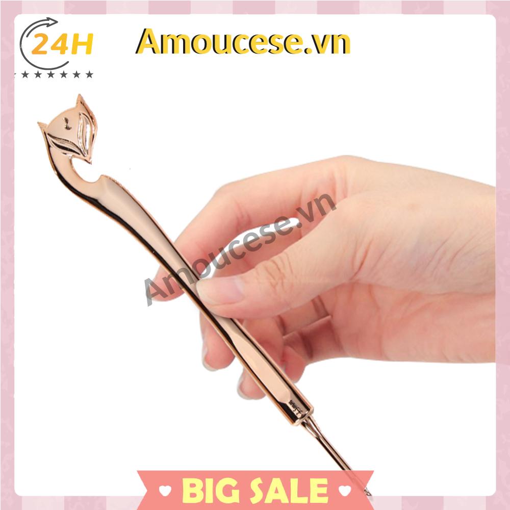 Bộ 8 Kim Móc Len Thủ Công Họa Tiết Cáo Vàng