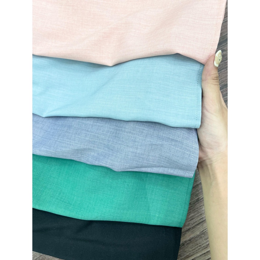 Thời Trang Én Nhỏ Có Bigsize - Set Áo Và Chân Váy Bigsize Dài Qua Gối Lụa Vân Mây Phong Cách Hàn Quốc có Bo Chun 50-95kg