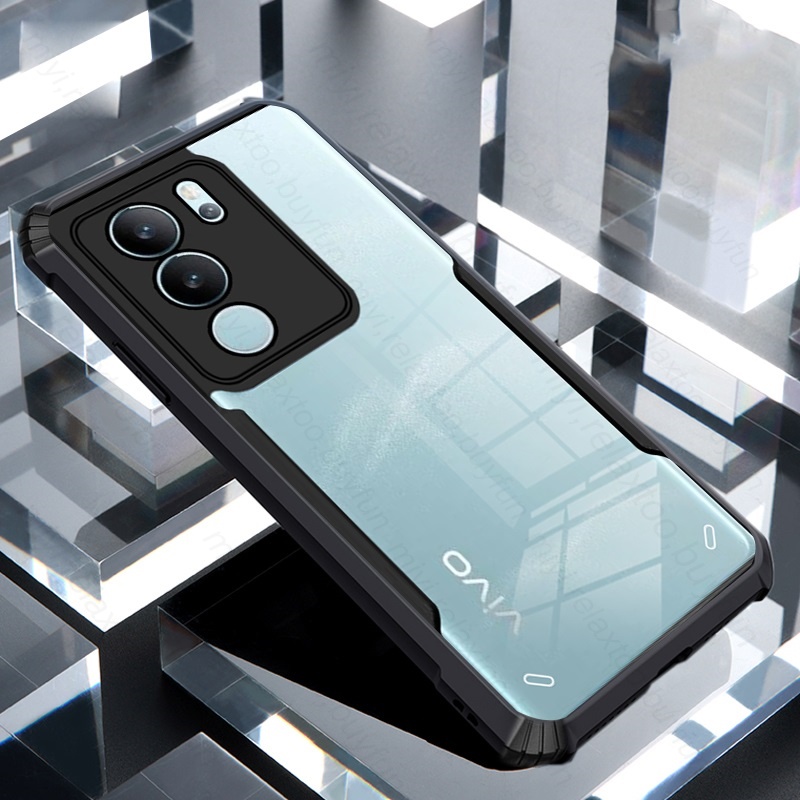 Vivo V29e Transparent Casing For Vivo V29 5G V 29E V29 Pro V29Pro 5G 2023 Simple Clear Acrylic TPU Bumper Soft Phone Case Anti-fall Camera Protect Shockproof Back Cover