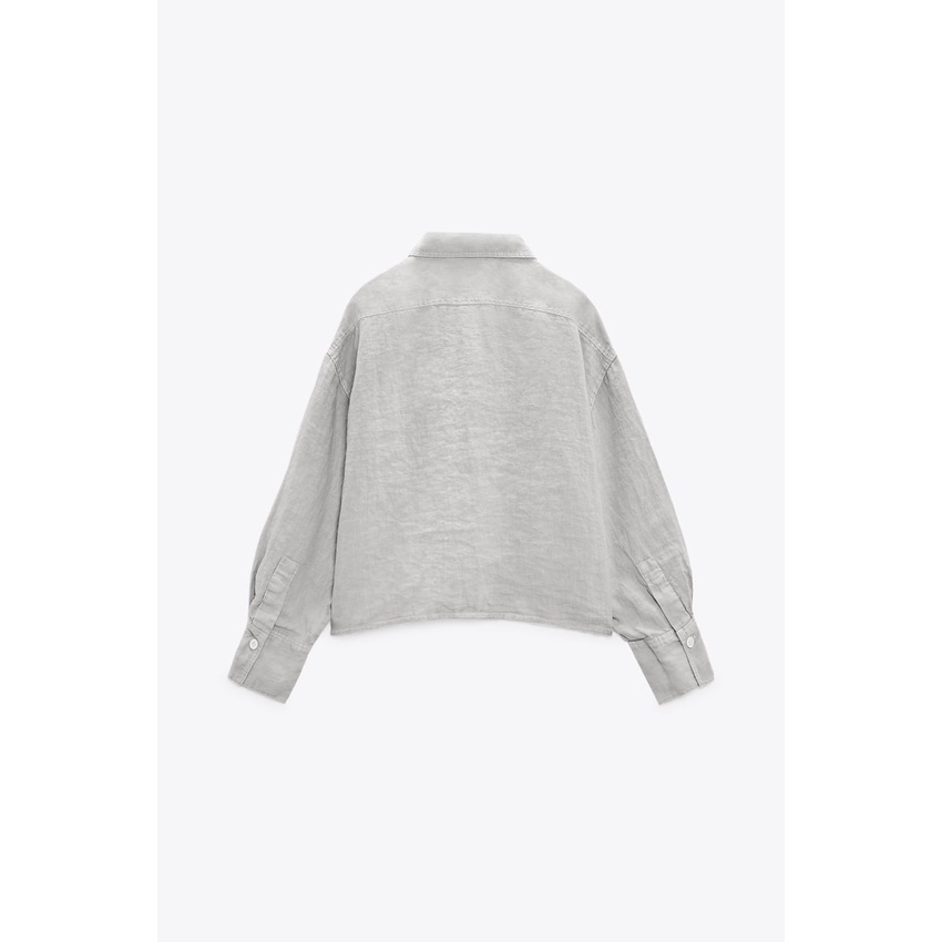 Áo sơ mi croptop Zara authentic