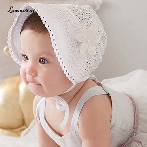 Mũ Rộng Vành Cotton Lanh Dễ Thương Cho Bé Từ 5-24 Tháng Tuổi