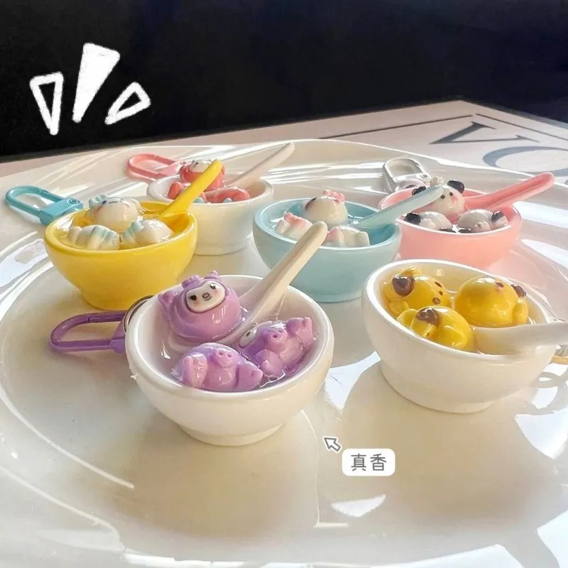 Mới Móc Khóa Hình Bát Cơm Hoạt Hình kuromi hello kitty my melody sanrio Dễ Thương