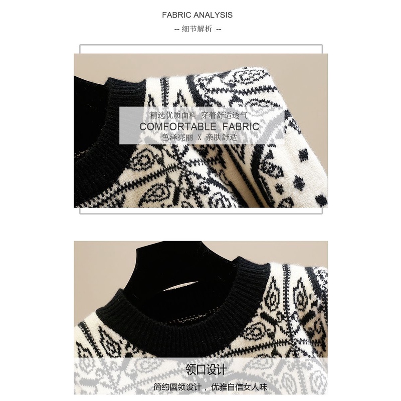 Áo sweater Tay Dài Chui Đầu Đính Hạt Kim Cương Thủ Công Dáng Ngắn Thiết Kế Sang Trọng Đơn Giản