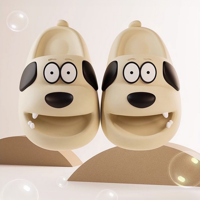 Dép Đi Trong Nhà Đế Dày Chống Trượt Thoải Mái In Hình Chó Pug Hoạt Hình Thời Trang Mùa Hè Cho Cặp Đôi
