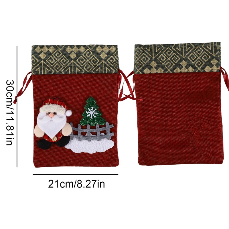 Túi Dây Rút Đựng Kẹo Giáng Sinh Năm Mới