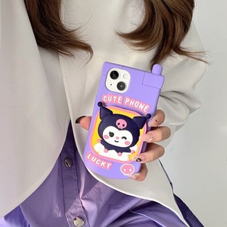 Mới Bao Da Điện Thoại Nắp Lật Mềm Chống Sốc Hình kuromi Cho Iphone 15pro max 15pro 1514 14pro max 13 12pro max 13pro max 11