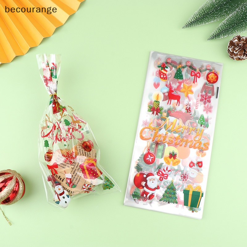 Bộ 50 Túi Đựng Bánh Kẹo Họa Tiết Giáng Sinh 2024