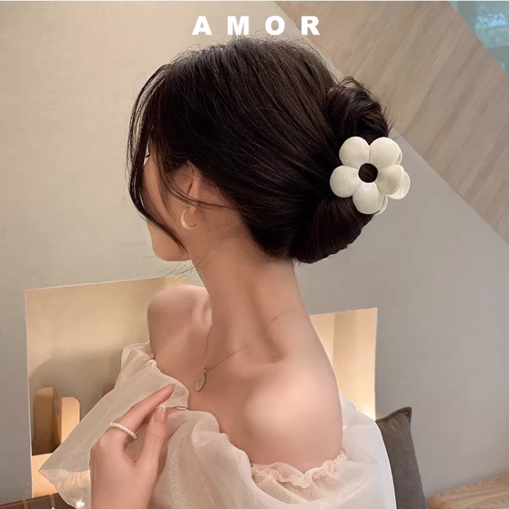 Kẹp Tóc Hình Cá Mập Đính Hoa Đáng Yêu Cho Nữ