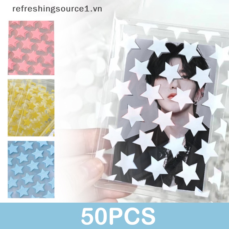 50 Túi Nhựa Đóng Gói Trang Sức Tự Dính Hình Ngôi Sao Trái Tim Màu Trong Suốt
