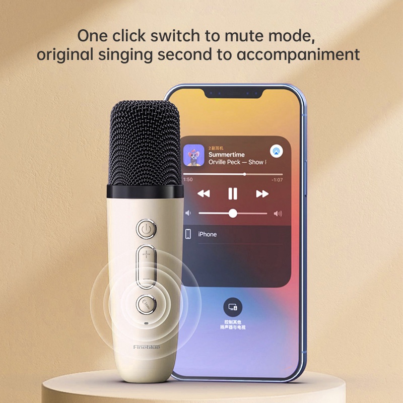 Loa Bluetooth Karaoke Mini LAMJAD K12 kèm mic không dây công suất 10W