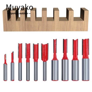 Muvako mũi phay hai lưỡi thẳng 1 / 4 "1 / 2" bằng nhựa / hợp kim / gỗ chất lượng cao