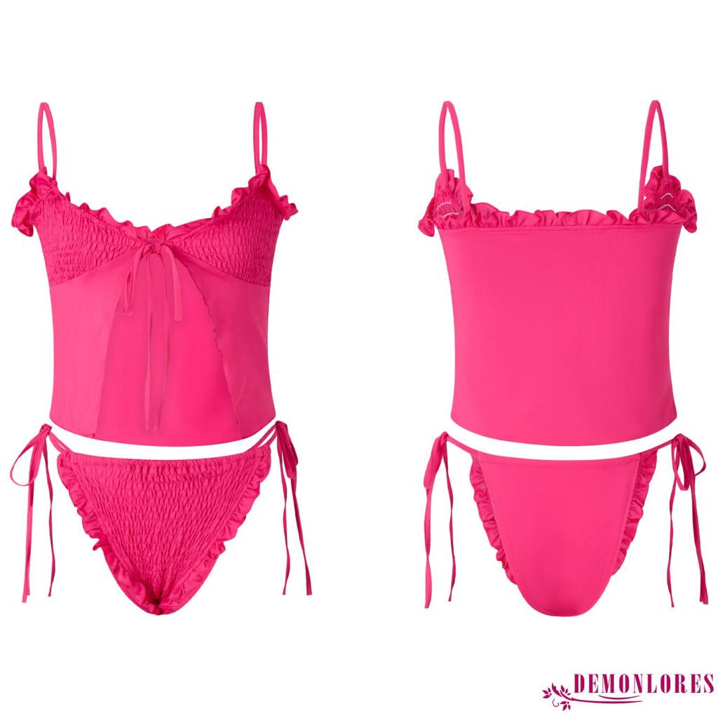 Demonlores Set Áo 2 Dây + Quần Lót Thời Trang Hè Cho Nữ