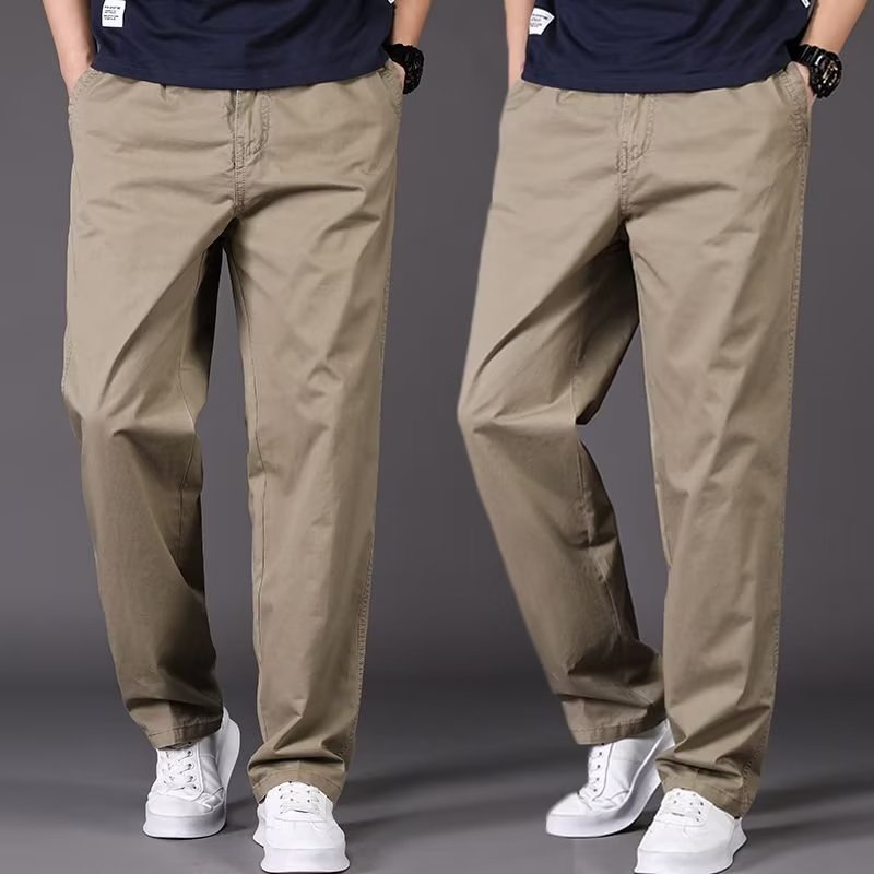 Quần Dài Ống Đứng Màu Trơn Đơn Giản Phong Cách vintage Thời Trang Cho Nam Cỡ m-6xl