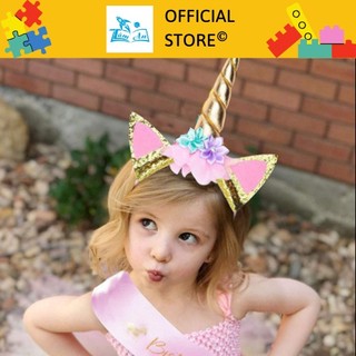 Bờm tóc unicon, băng đô cài tóc hình sừng kỳ lân đáng yêu cute cho bé