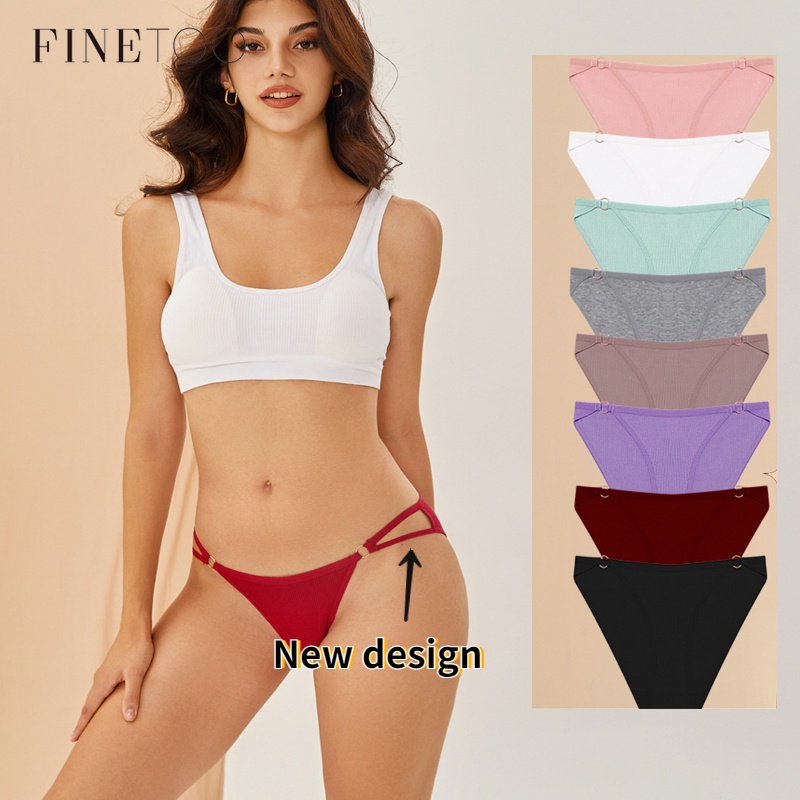 FINETOO Quần Lót cotton Không Đường May Mềm Mại Co Giãn Dành Cho Nữ