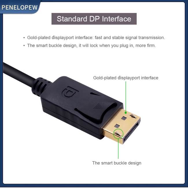 Dây Cáp Chuyển Đổi Từ Pwm dp Sang vga Dành Cho Máy Tính / laptop / Màn Hình tv / Máy Chiếu