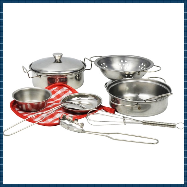 1 Bộ Đồ Chơi Nấu Ăn Cho Bé Bằng Thép Không Gỉ