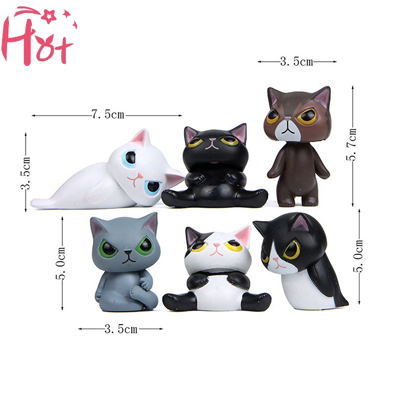 Jr Set 6 Mô Hình Mèo Chó shiba inu, guinea Pigs Mặc Đồ Sáng Tạo vn