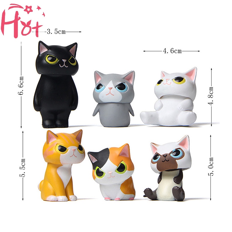 Jr Set 6 Mô Hình Mèo Chó shiba inu, guinea Pigs Mặc Đồ Sáng Tạo vn