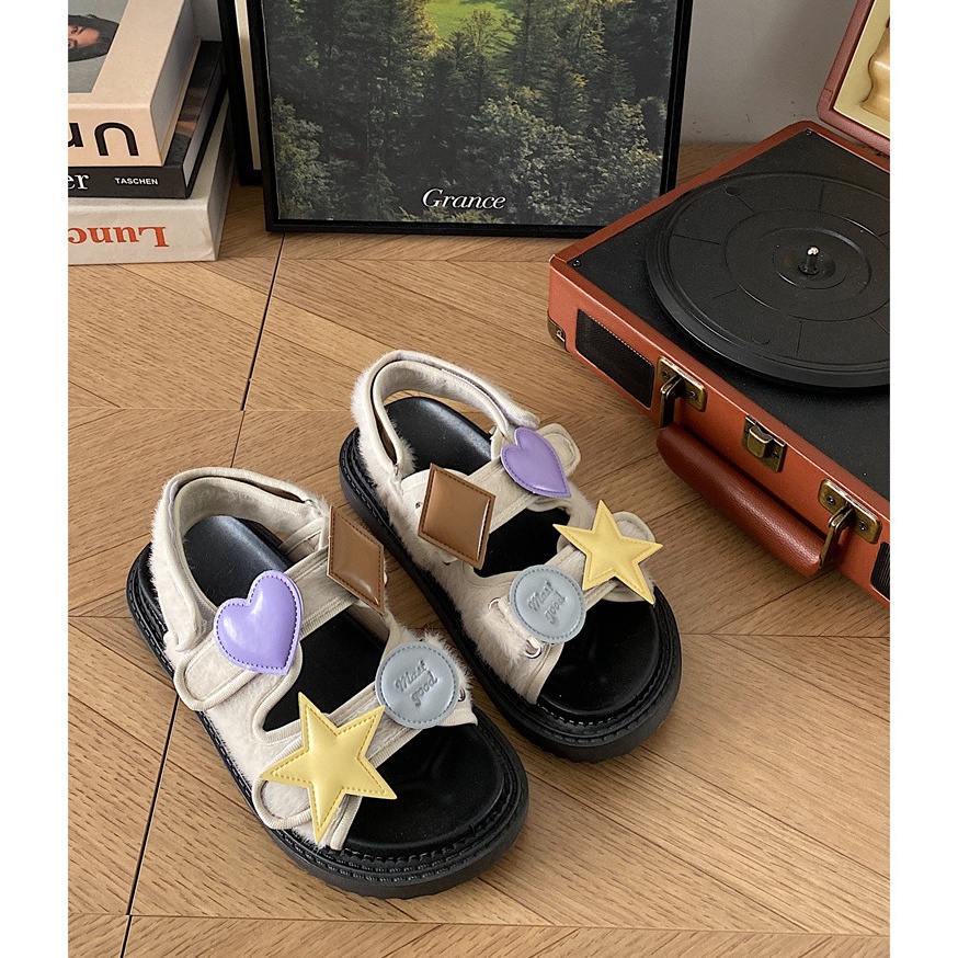 Dép quai ngang dép quai hậu nữ học sinh dép cute dép nữ cute dép sandal nữ đi học dép quai ngang