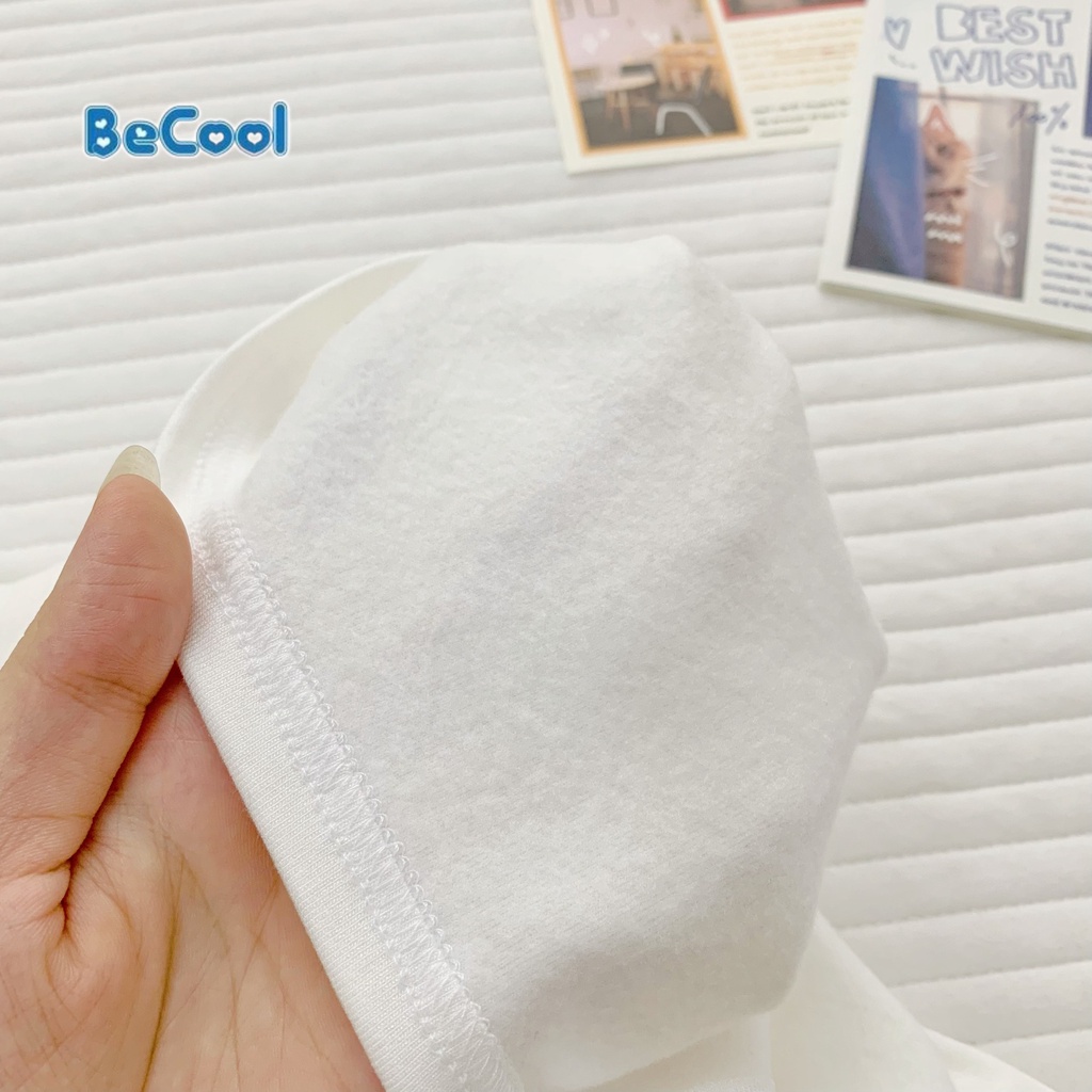 Áo Giữ Nhiệt Cho Bé ICONIC Chất Cotton Thun Trơn Dày Dặn Cao Cấp BeCool, Áo Dài Tay Cho Bé Từ 10-26kg