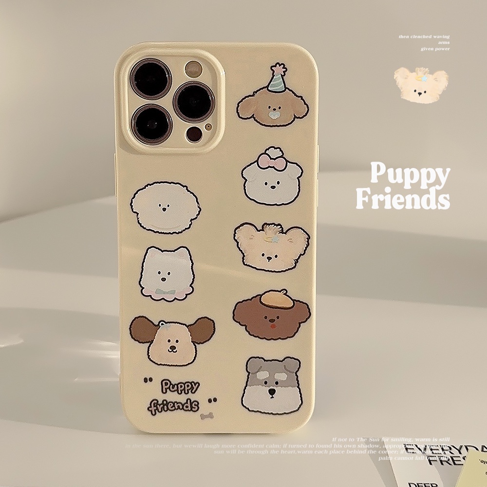 Dễ Thương Ốp Điện Thoại tpu Silicon Chống Rơi Hình Cún Cho iphone 11 12 13 14 15 pro max plus
