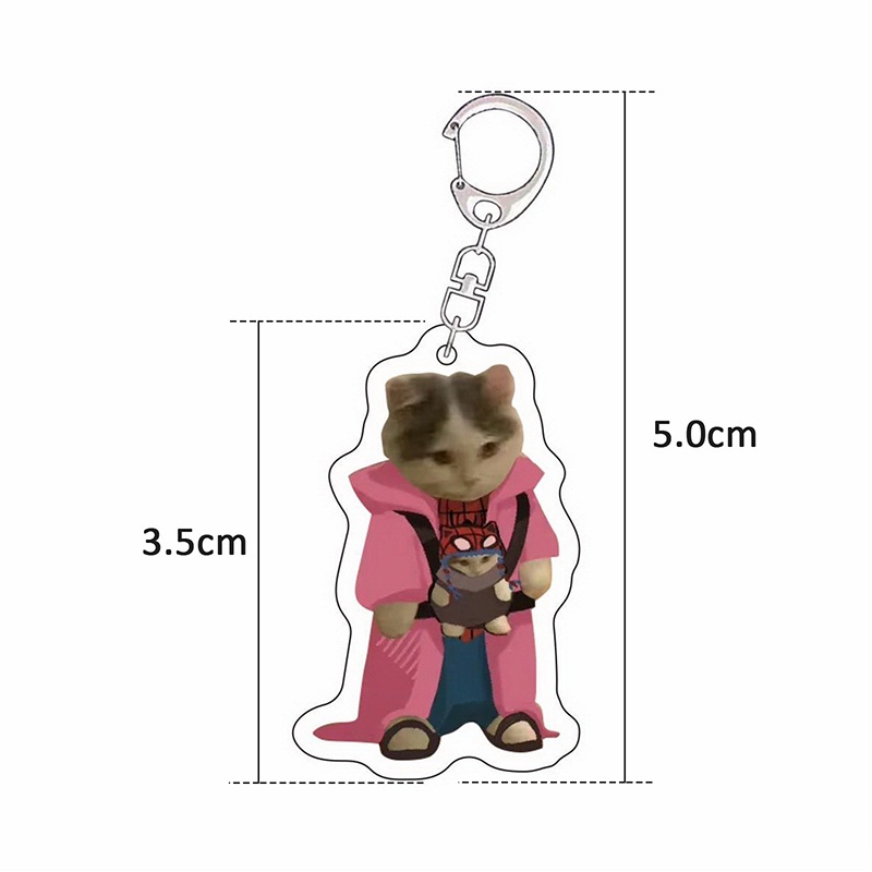 Móc khóa MÈO CHUỐI Banana Cat khóc nhè, mèo Happy Cat trang trí balo, chìa khóa dễ thương cute Mèo méo meo mèo meo