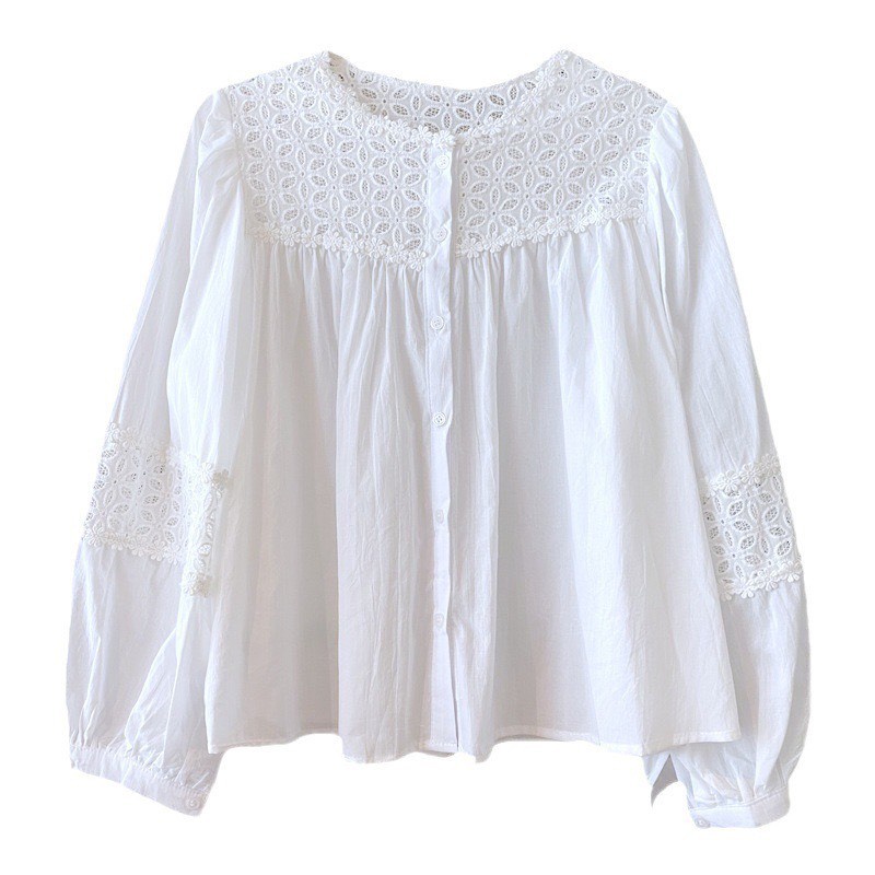 Áo somi baby doll thô boi phối ren ASW2267