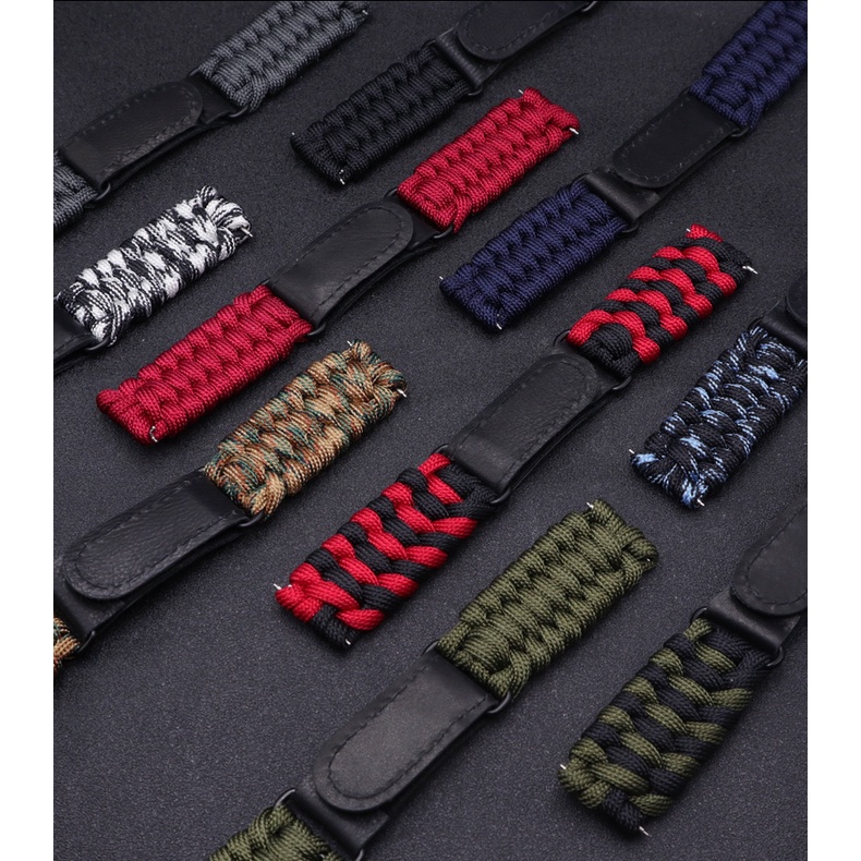 Dây Đeo Tay 20mm 22mm Bằng Nylon Bện Cho Đồng Hồ Thông Minh Samsung Galaxy Watch 3 41 45mm Huawei Watch GT3 GT 2e GT2