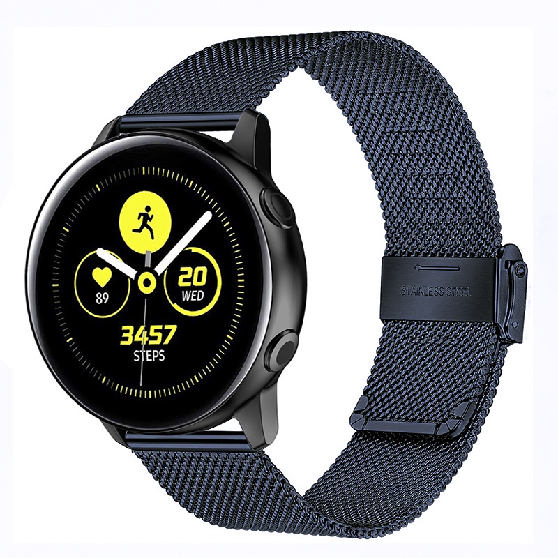 Dây Đeo Kim Loại 18mm 20mm 22mm Cho Đồng Hồ Thông Minh Samsung Galaxy watch 3/46mm/42mm/Acear S3 Huawei watch GT 2 2e Pr