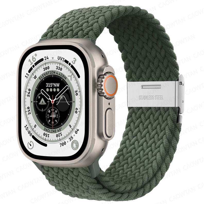 Dây Đeo Đồng Hồ Bằng Nylon Cho Apple Watch 8 Ultra 49mm 45mm 44mm 40mm 42mm IWatch 8 7 6 SE 5 4 3 41mm 38mm